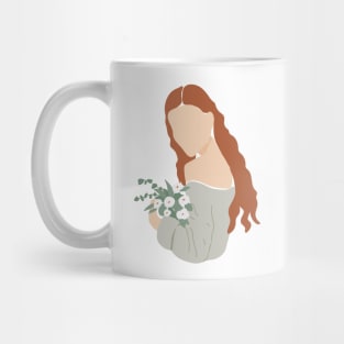 Ginger Woman White Flowers Mug